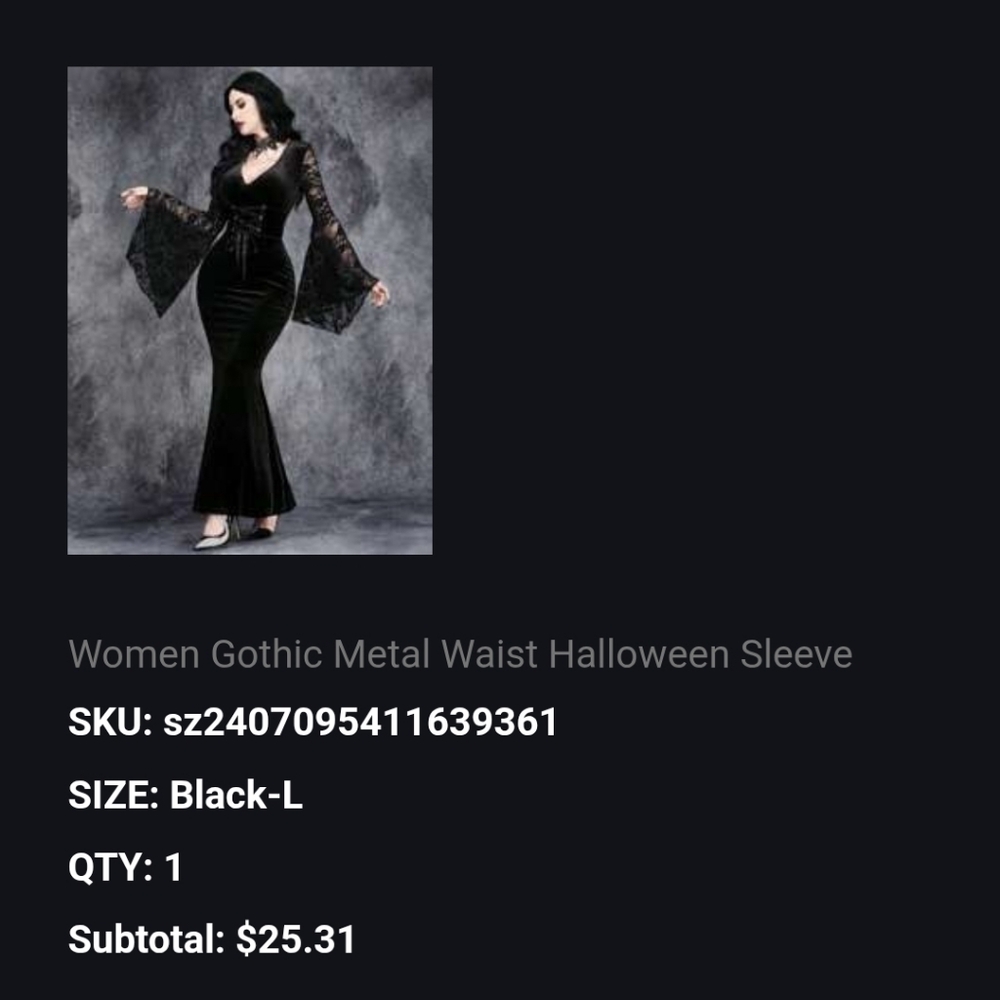 SHEIN Black Gothic Dress with Metal Detail Perfect For Your Halloween Costume
